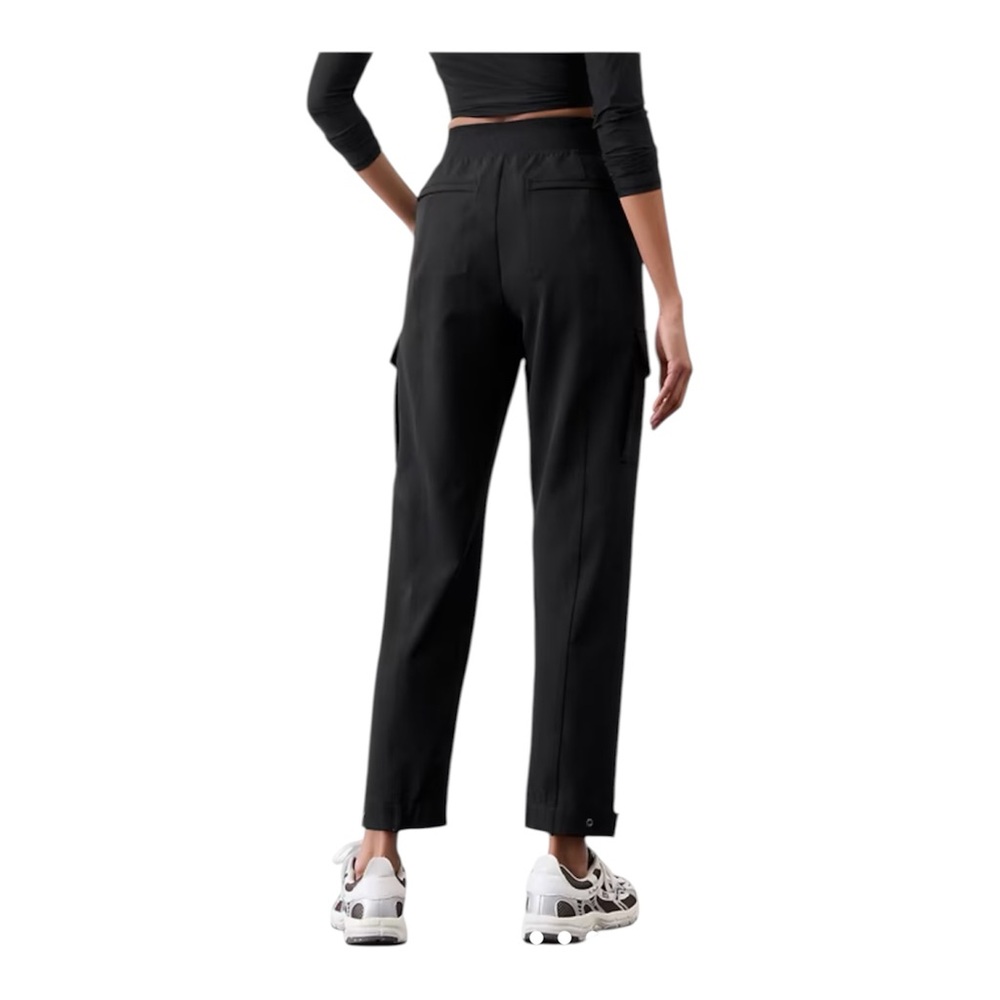 Athleta Endless High Rise Cargo Black Pull-On Pant Quick Dry Breathable Womens 2 - Picture 4 of 12
